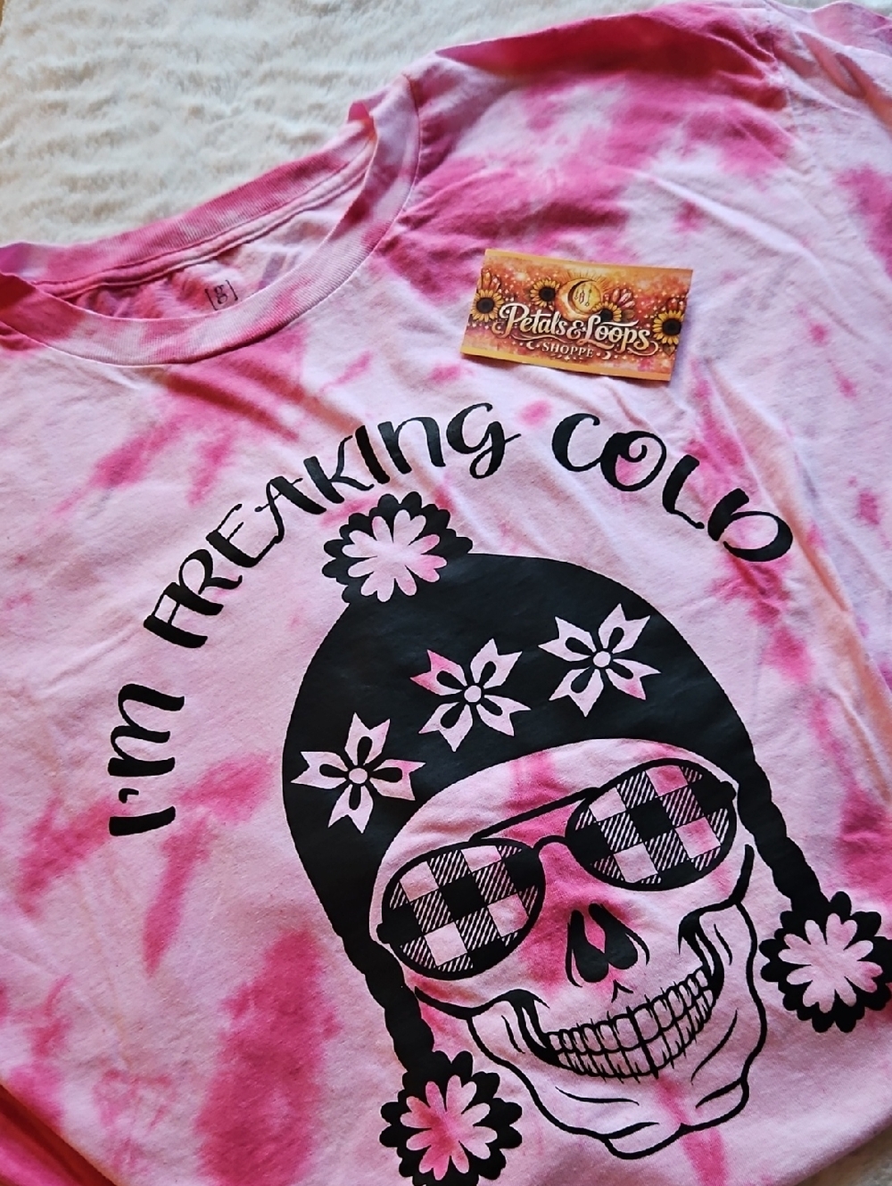 Pink Tie-Dye Graphic Tee - I'm Freaking Cold